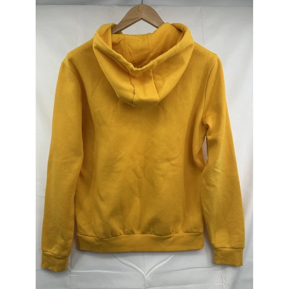 FILA Yellow Sweatshirt‎ Hoodie Kangaroo Pocket Logo Pullover Athletic Medium